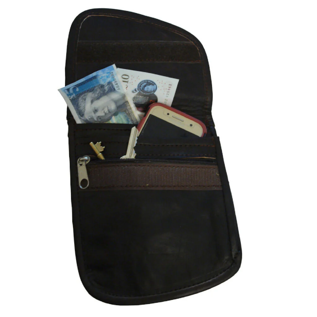 The Kenitra Travel Pouch in Dark Brown - Image 3