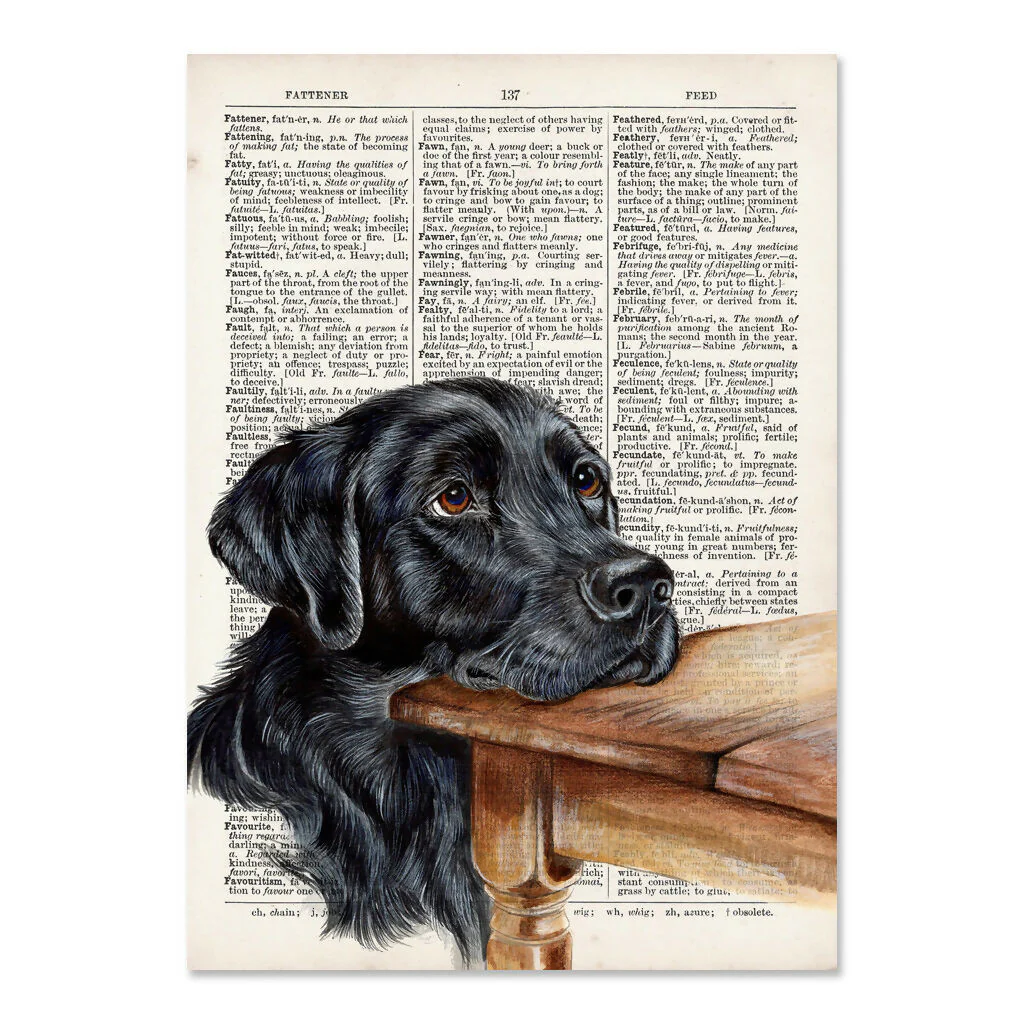 The Labrador -Begging - Greeting Card - Image 2