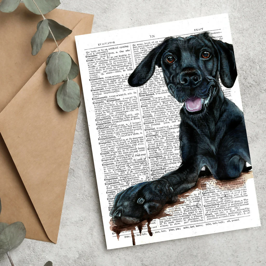 The Labrador - Excavator - Greeting Card