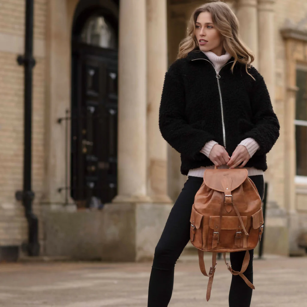 The Larache Large Rucksack in Tan
