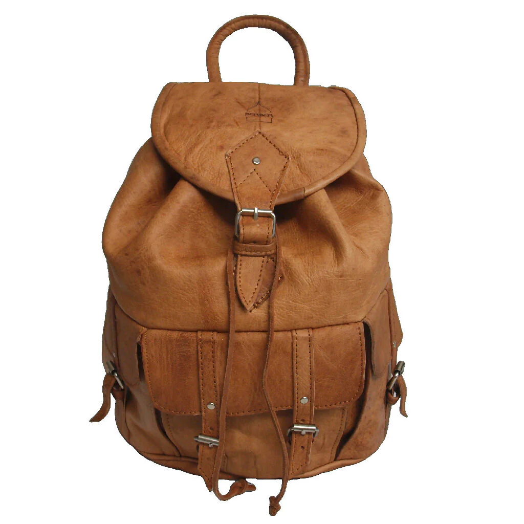 The Larache Large Rucksack in Tan - Image 3