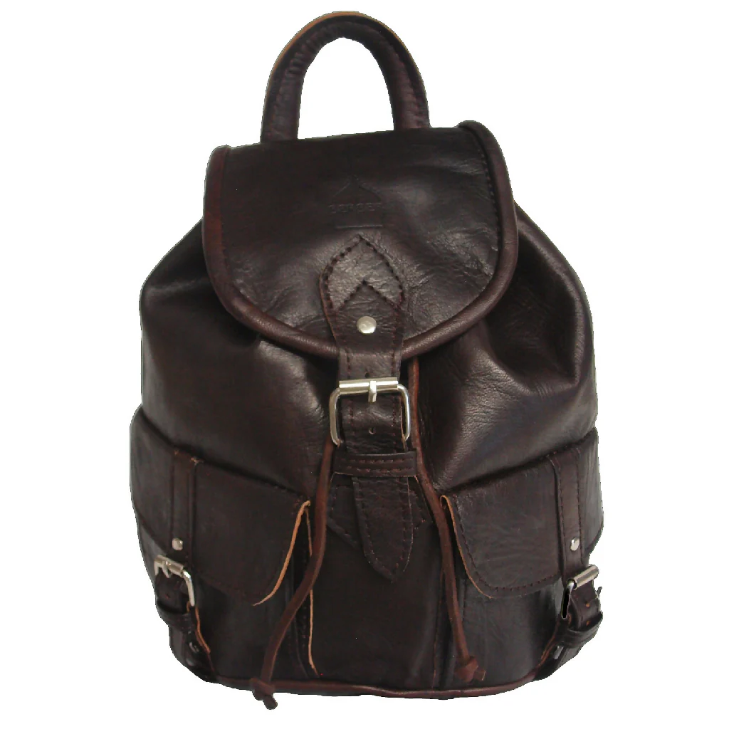 The Larache Small Rucksack in Dark Brown - Image 2