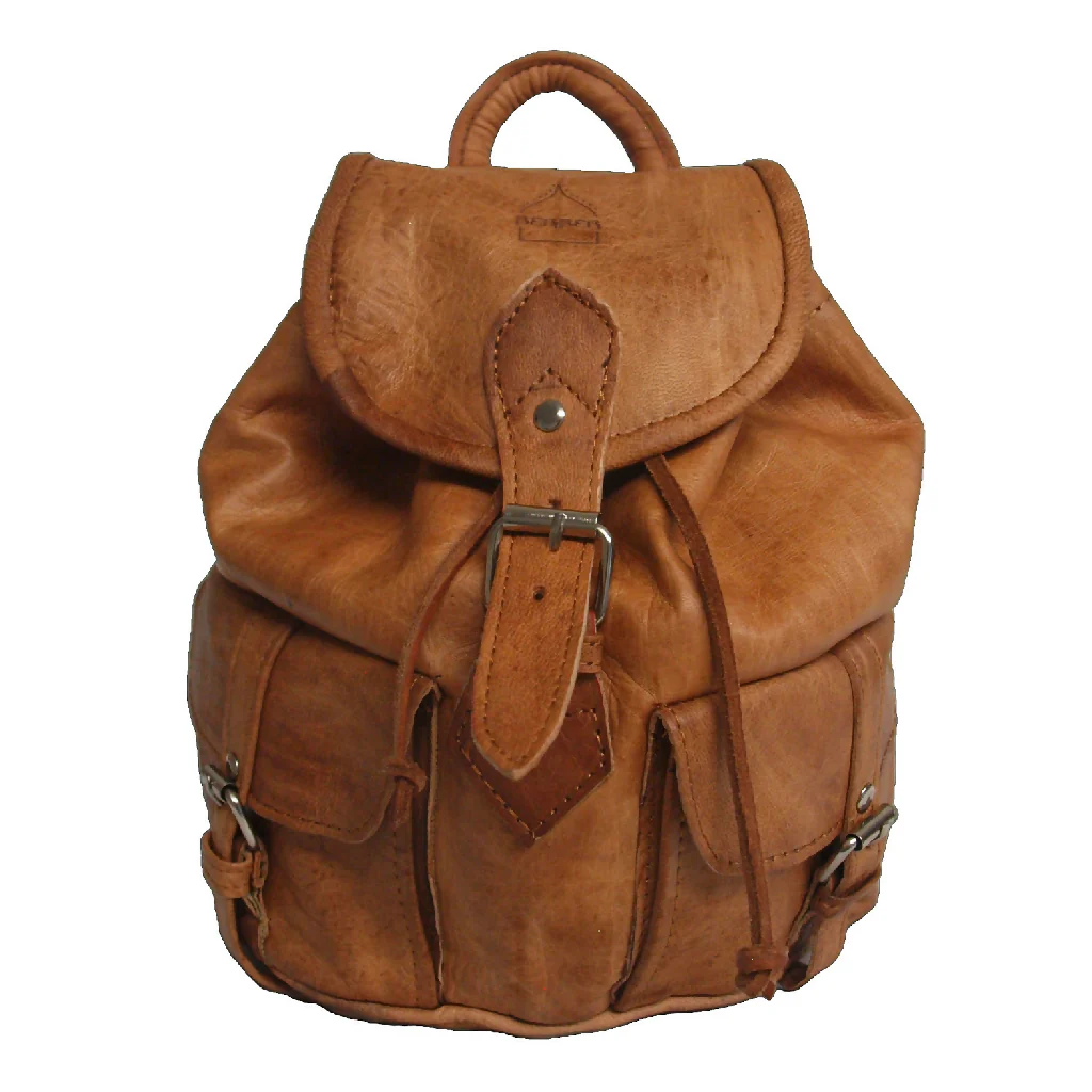 The Larache Small Rucksack in Tan - Image 2