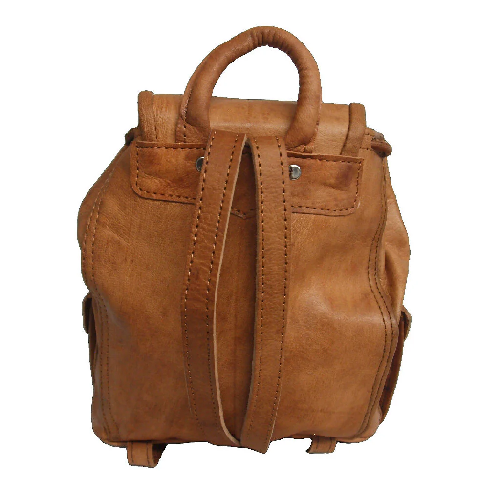 The Larache Small Rucksack in Tan - Image 3