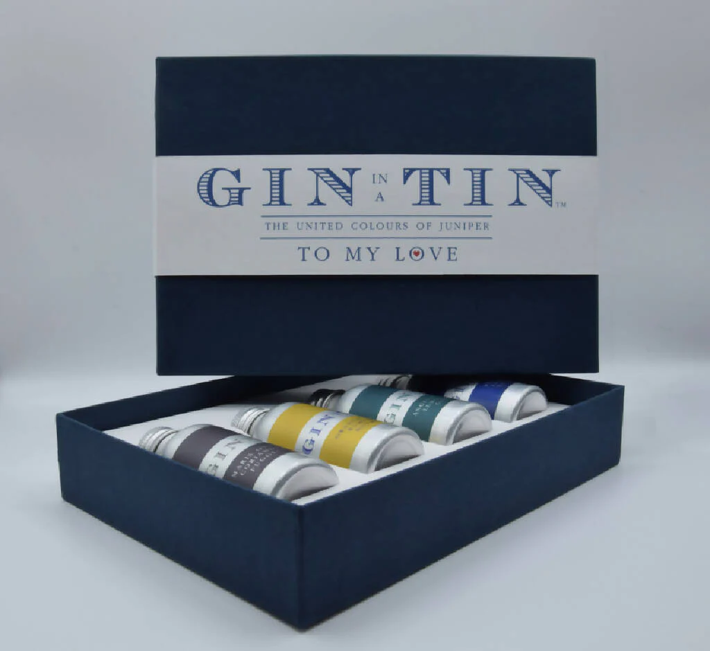 The Love Gin Tin, Gift Box Set | 35ml x 4 Tins - Image 2