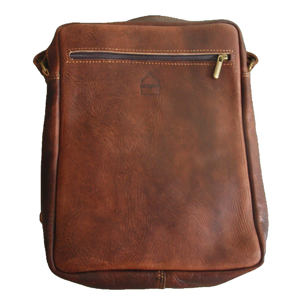 The Martil Large Messenger Bag in Dark Brown - Image 3