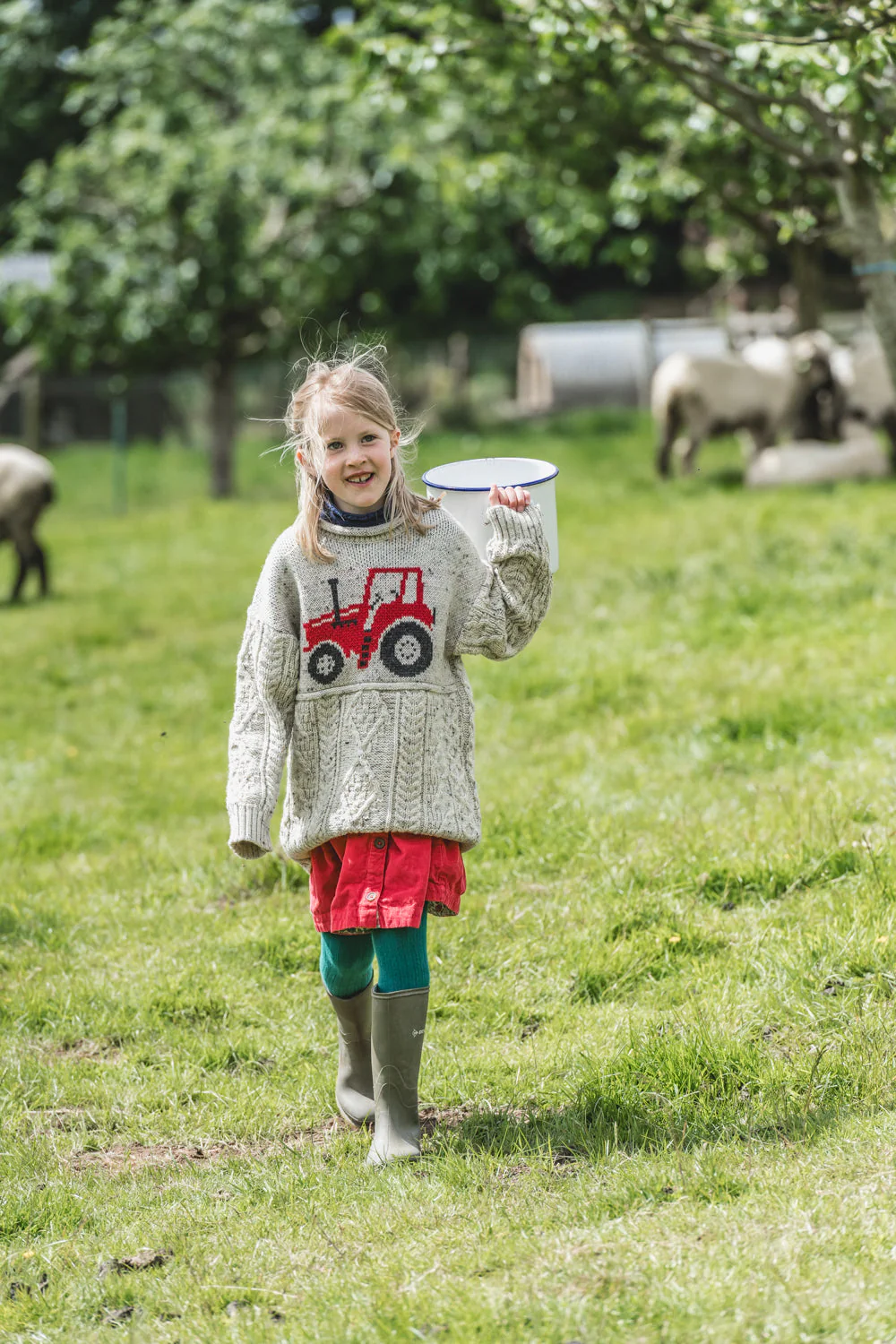 The Mini Muchelney - Tractor Knitted Jumper - Image 3