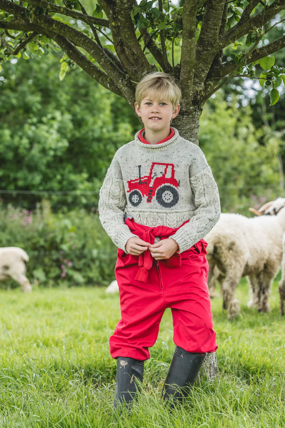 The Mini Muchelney - Tractor Knitted Jumper - Image 4