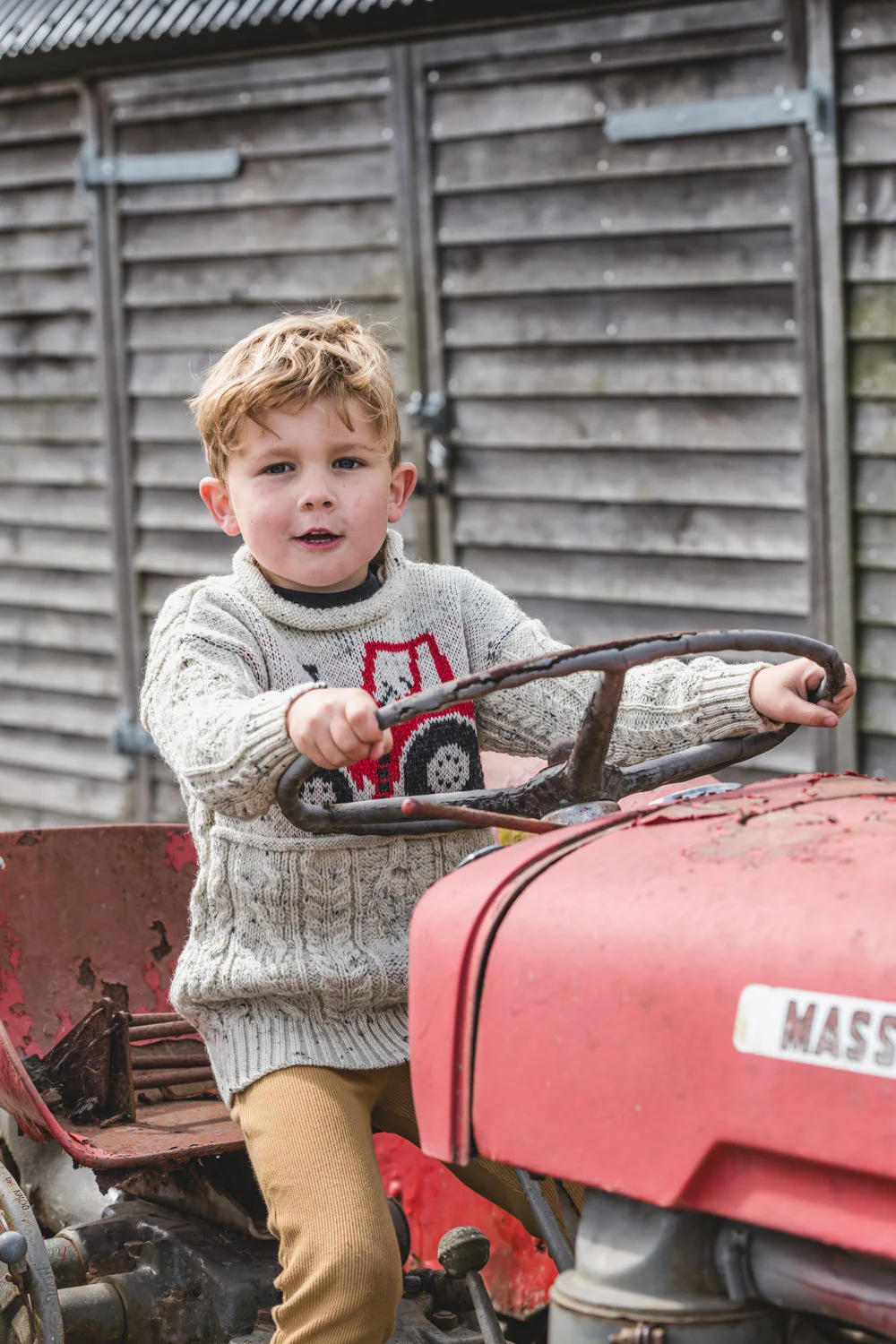 The Mini Muchelney - Tractor Knitted Jumper - Image 6