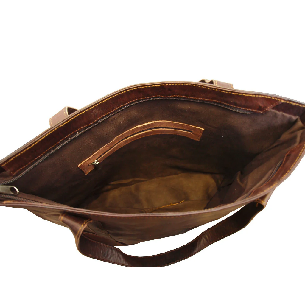 The Nador Tote Bag in Dark Brown - Image 2