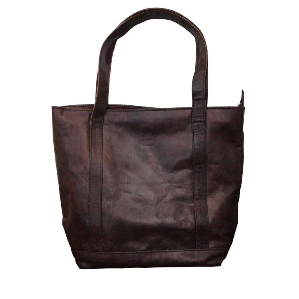 The Nador Tote Bag in Dark Brown - Image 3