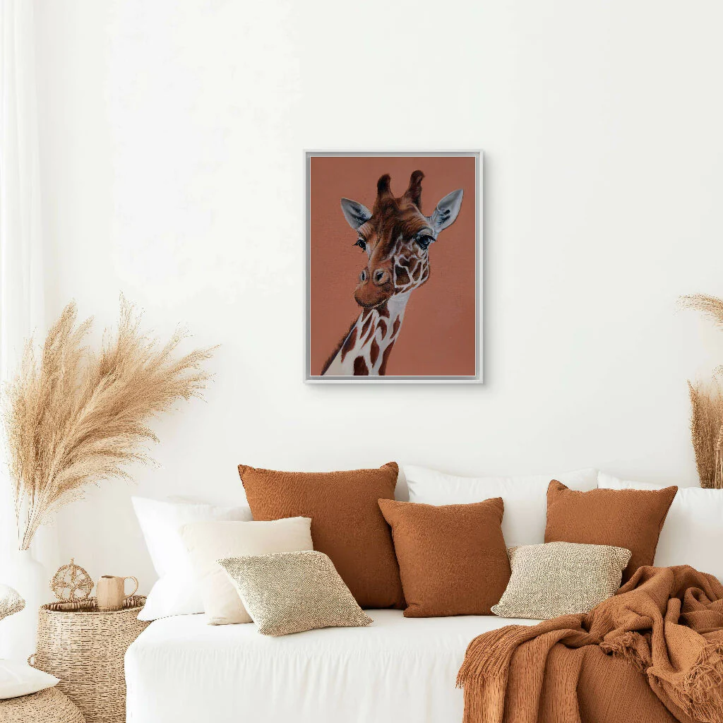 The Nosey Giraffe - ORIGINAL OIL ON CANVAS - Image 2