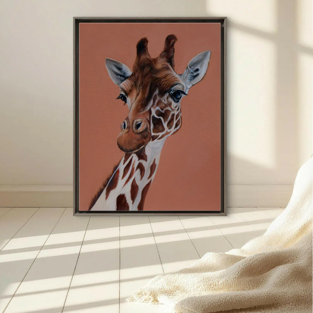 The Nosey Giraffe - ORIGINAL OIL ON CANVAS - Image 4