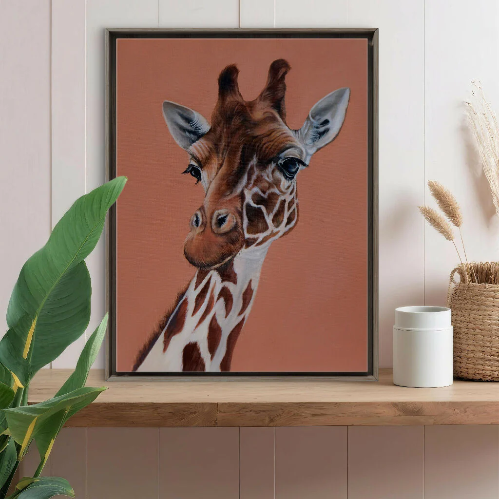 The Nosey Giraffe - ORIGINAL OIL ON CANVAS - Image 5