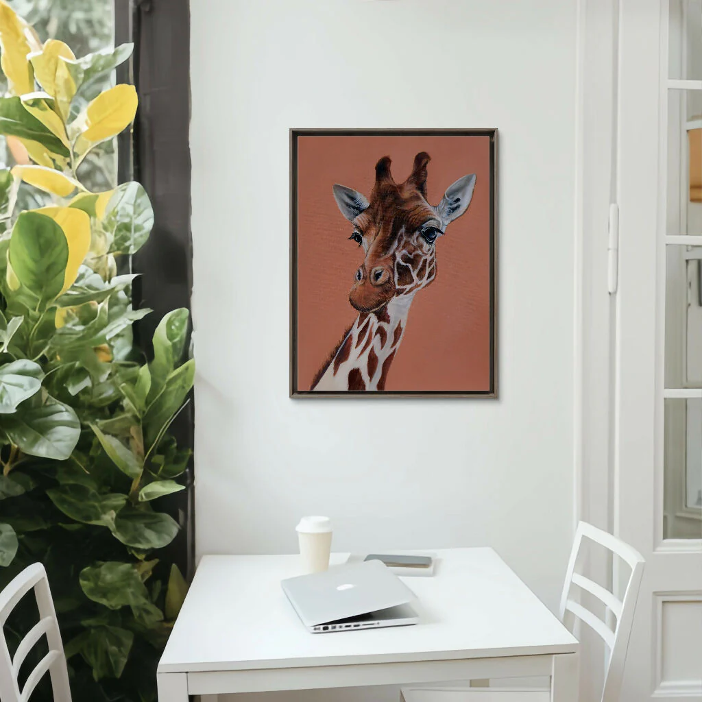 The Nosey Giraffe - ORIGINAL OIL ON CANVAS - Image 7