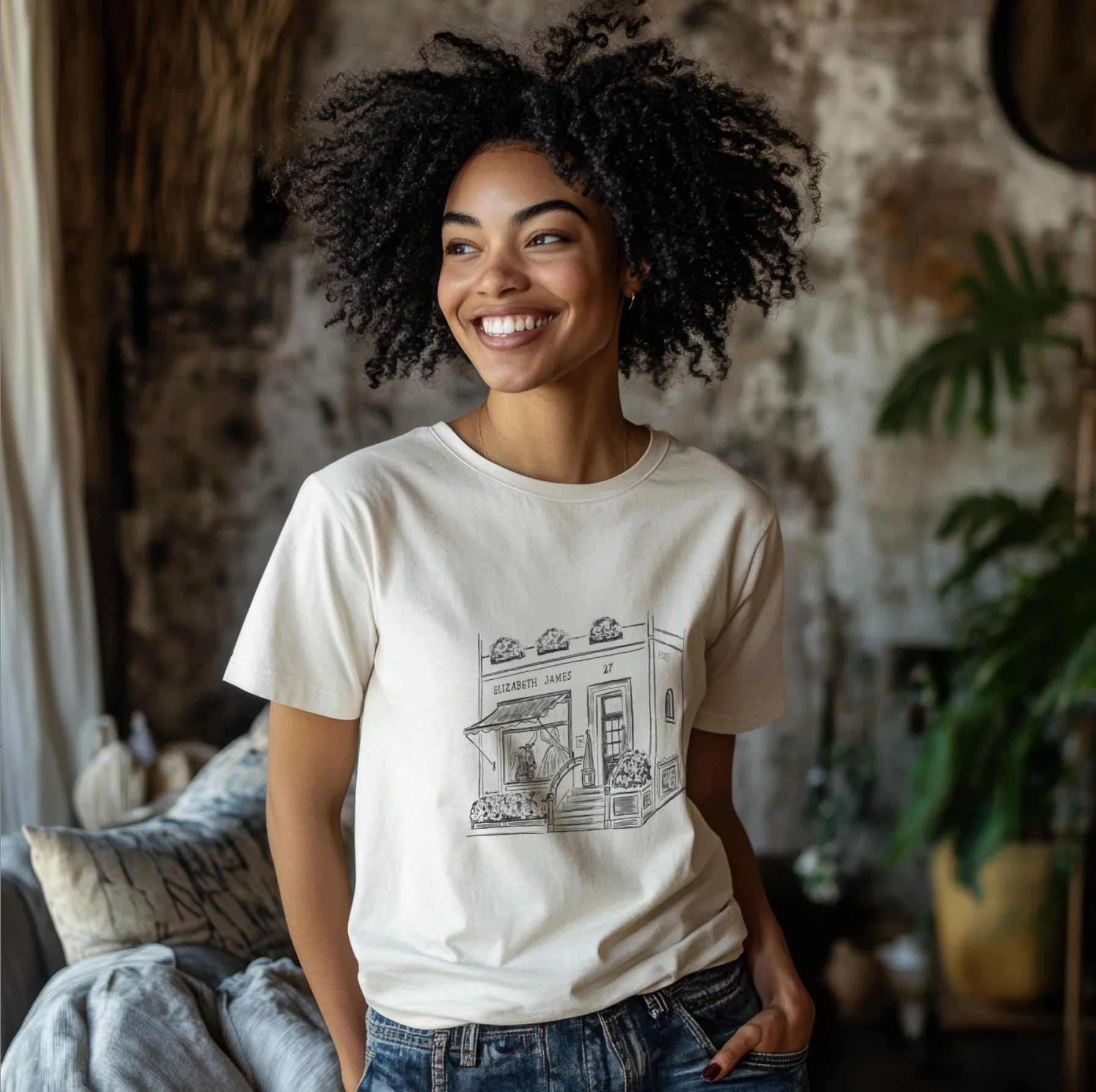 The Parent Trap Relaxed T-shirt, Elizabeth James Bridal Store Illustration - Image 2