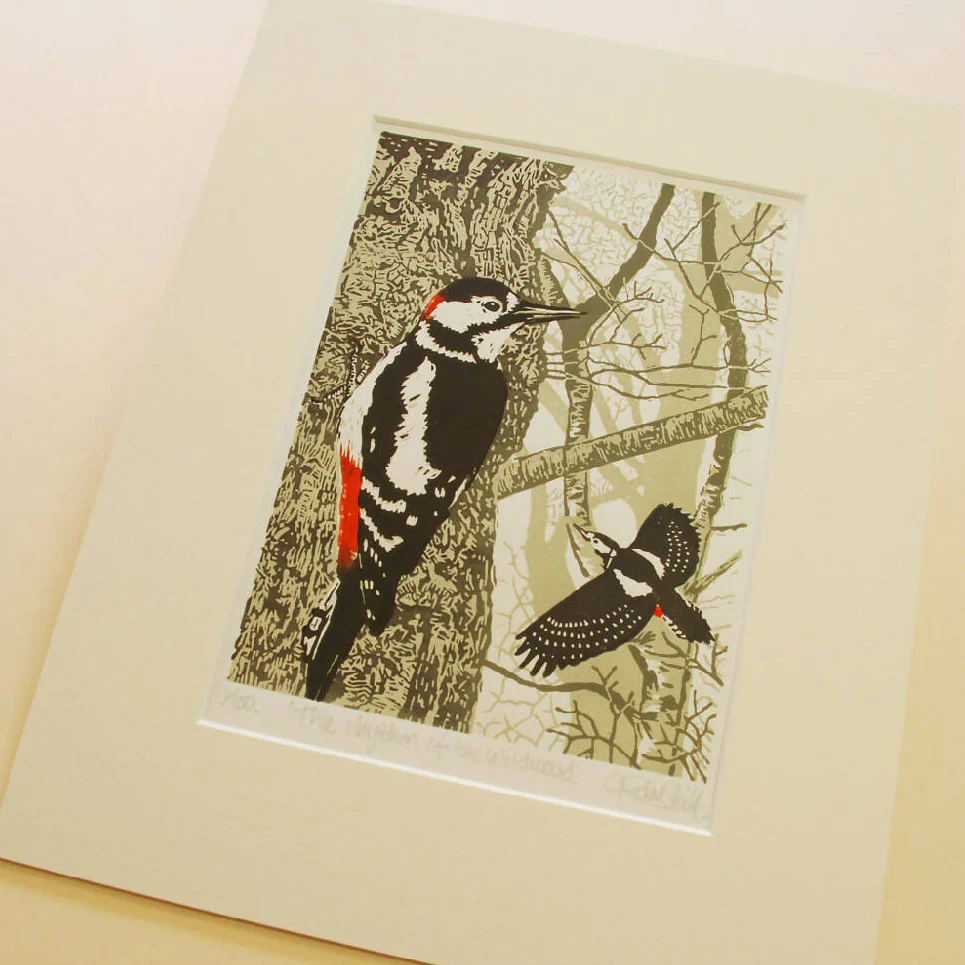 The rhythm of the wild wood - Limited Edition - Original Linocut Print - Image 2