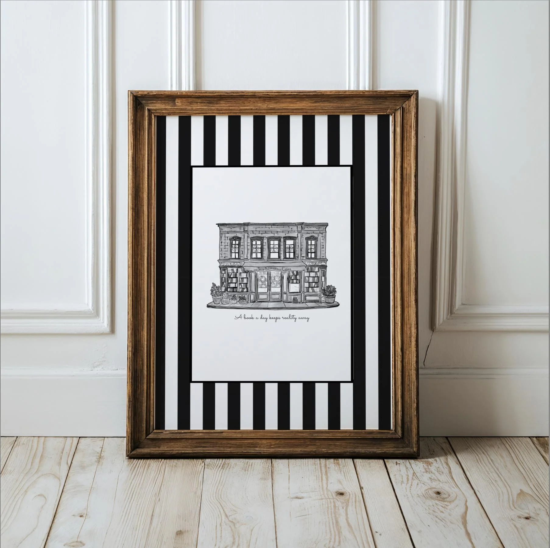 The Shop Around The Corner Print You've Got Mail Illustration NYC Book Store Artwork - Image 3