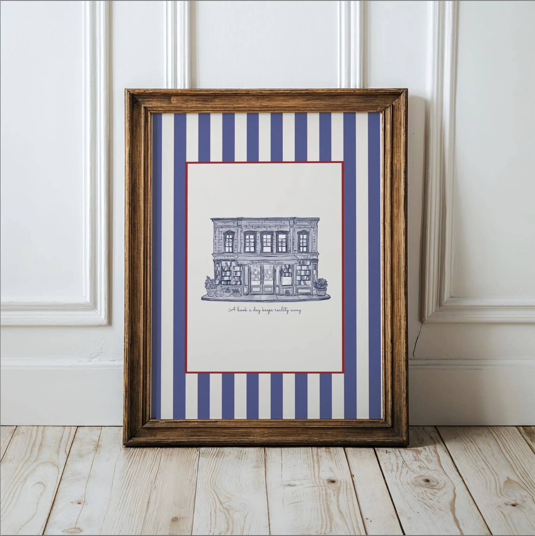 The Shop Around The Corner Print You've Got Mail Illustration NYC Book Store Artwork - Image 4