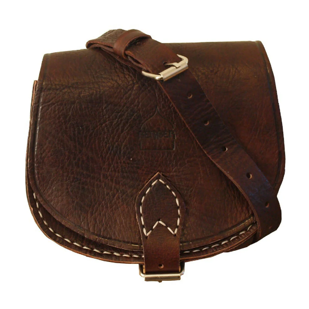 The Temara Small Saddle Bag in Dark Brown - Image 3