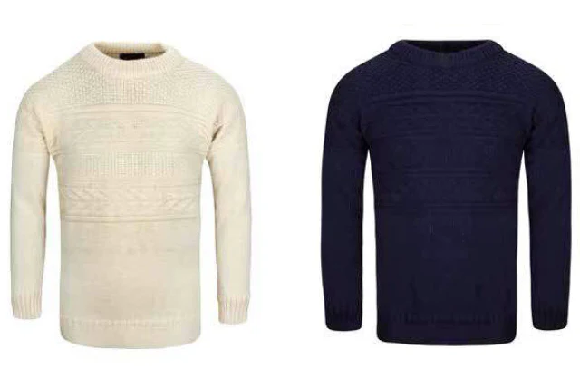 The Wedmore - Guernsey Style Knitted Jumper - Cream - Image 8