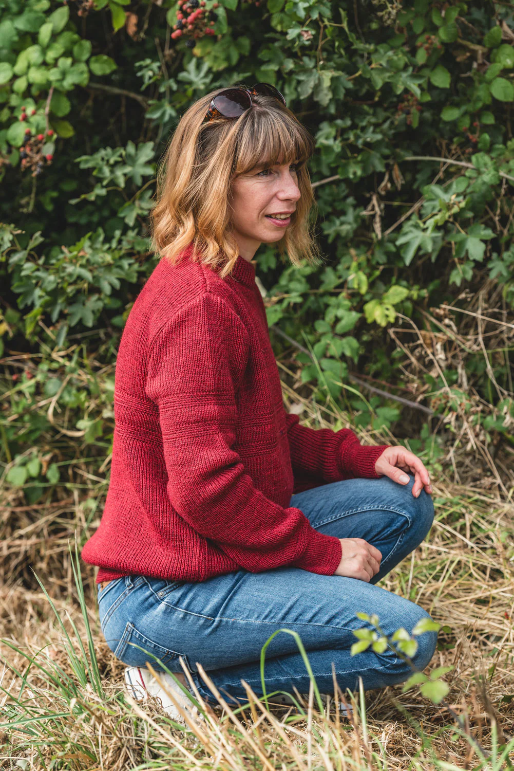 The Wookey Knitted Jumper - Cardinal Red - Image 2