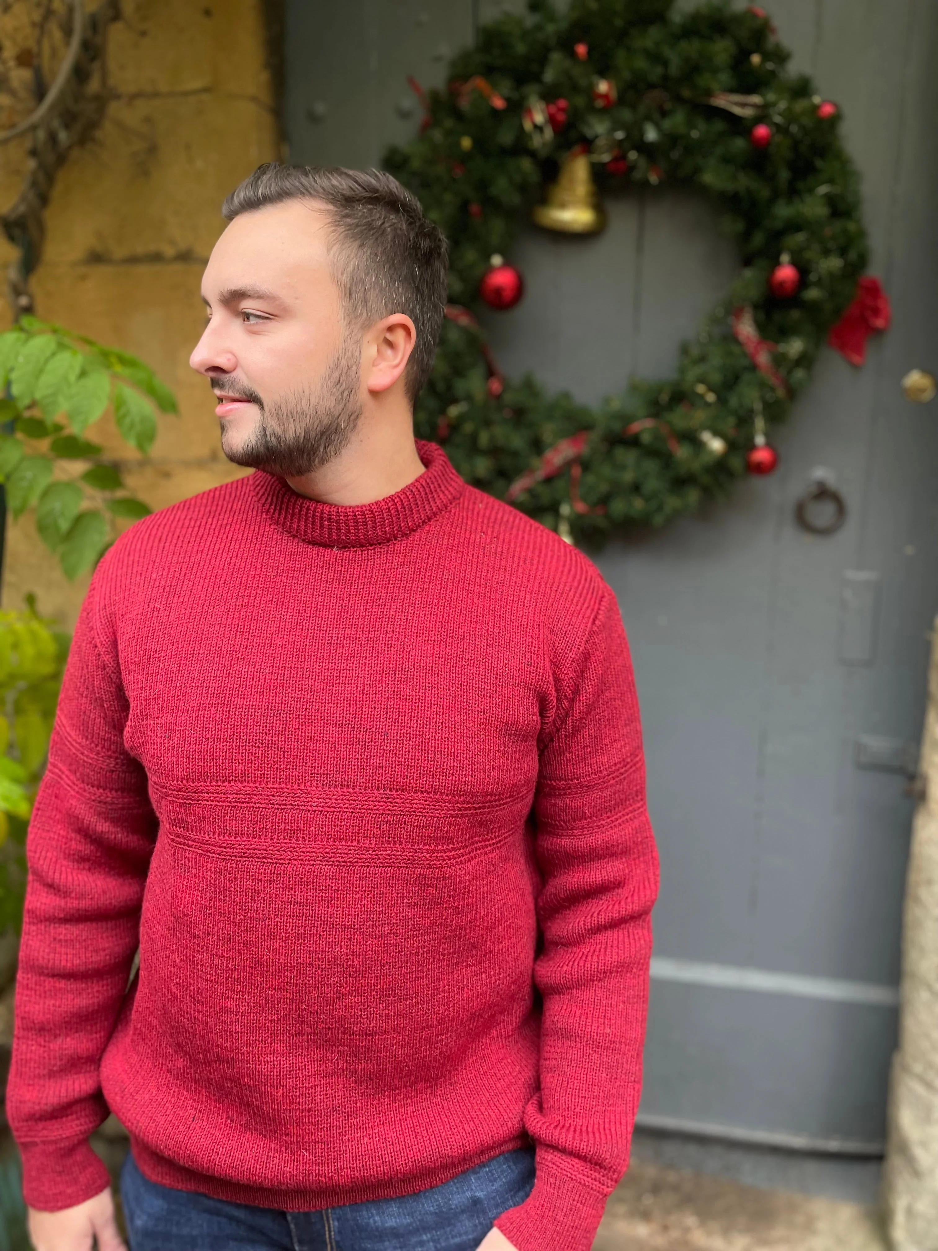 The Wookey Knitted Jumper - Cardinal Red - Image 4