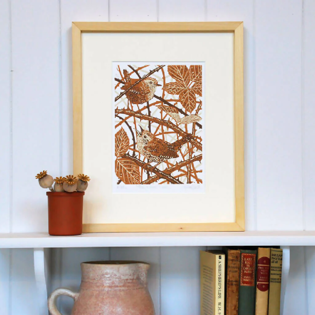 The Wrens' Duet - Limited Edition - Original Linocut Print - Image 5