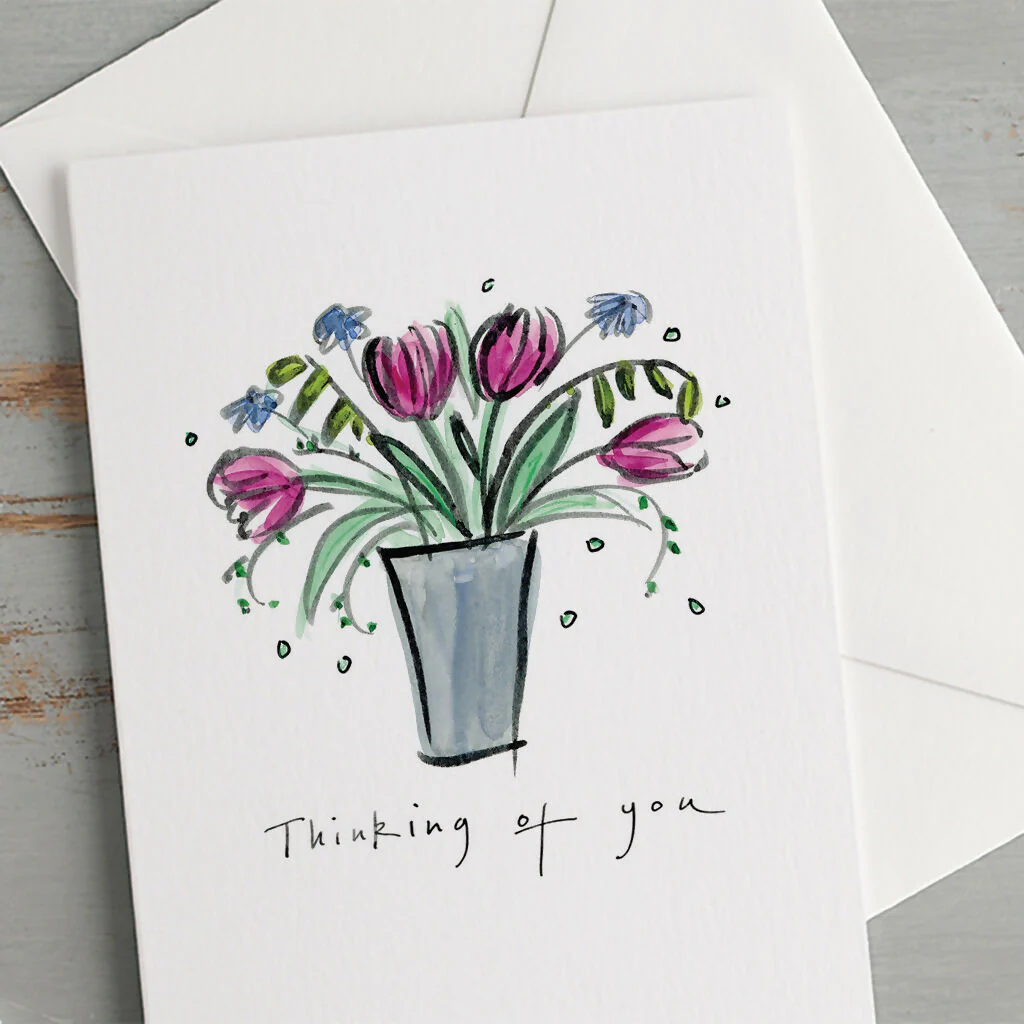 'Thinking Of You' Vase Of Tulips Card - Image 2