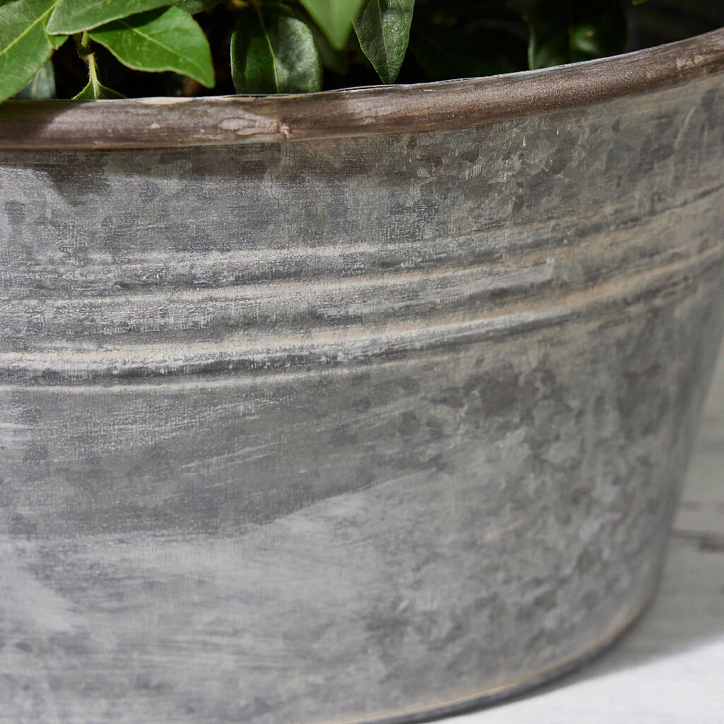 Traditional Galvanised Tub Summer Outdoor Garden Planter - Image 2