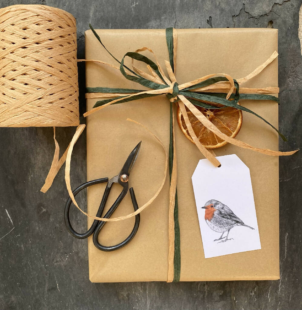 Traditional Robin Hand-Finished Christmas Gift Tags - Set of 4 - Image 4