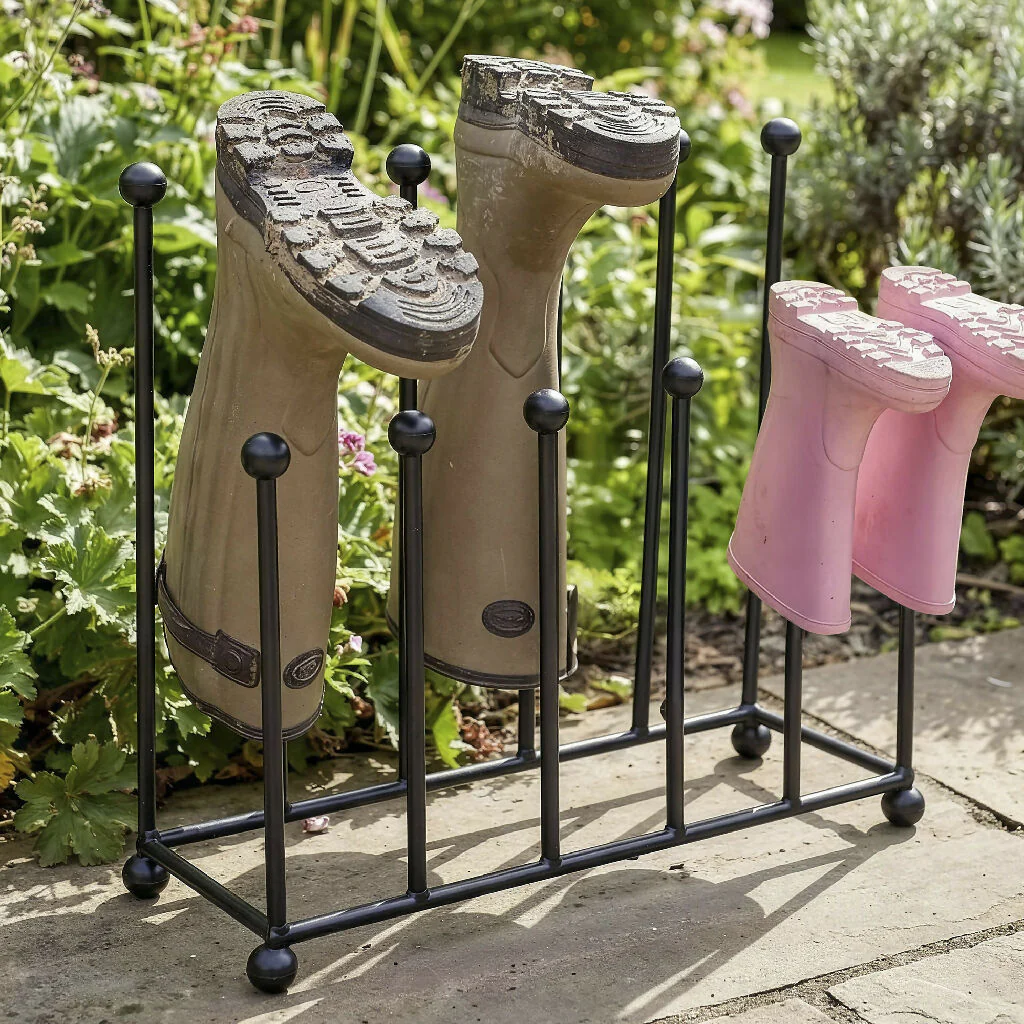 Traditional Style Outdoor Garden Large Wellington Boot Rack