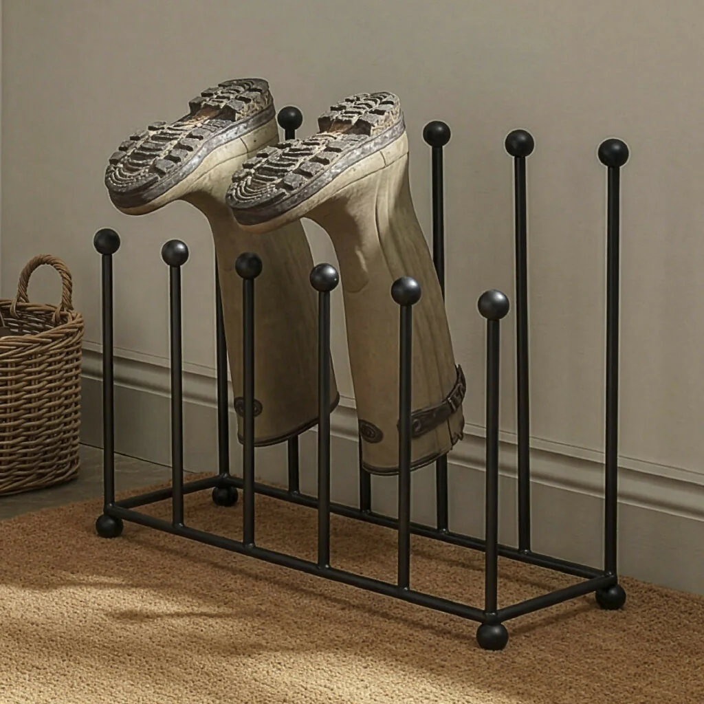 Traditional Style Outdoor Garden Large Wellington Boot Rack - Image 2