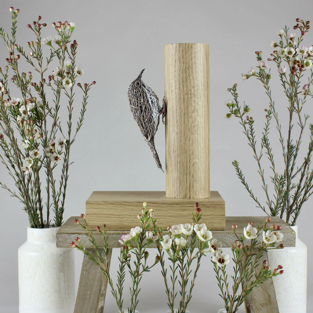 Treecreeper Wire Bird Sculpture