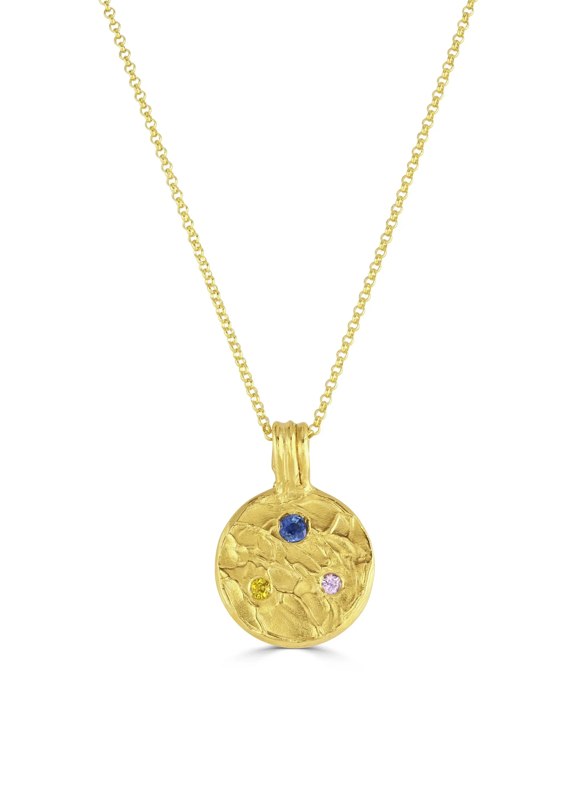 Trio Sapphire Moon Pendant - Image 4