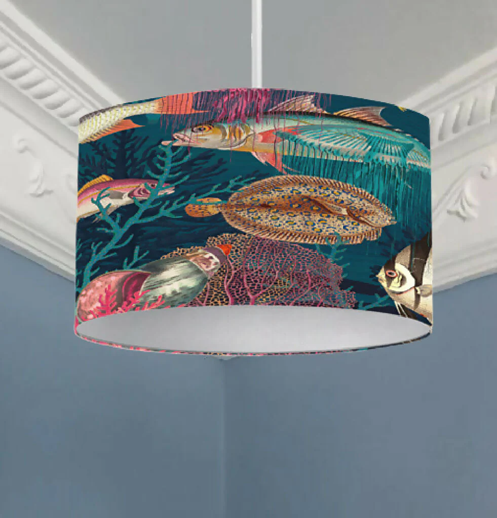 Tropical Fish Coastal Lampshade