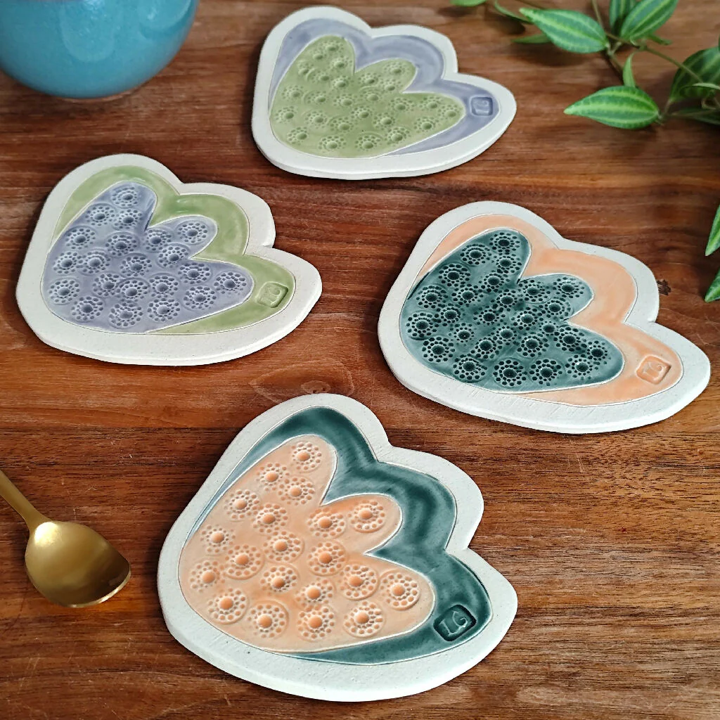 Tulip Flower Shaped Ceramic Coaster - Image 2