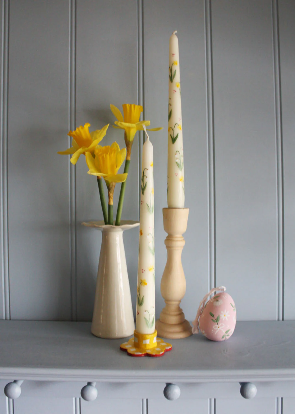 Tulips & daisies candle - Image 4