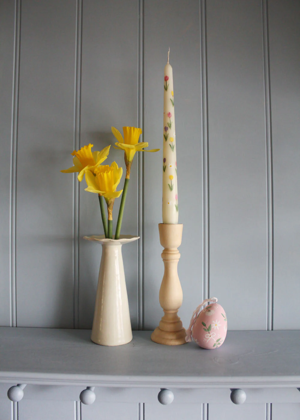 Tulips & daisies candle - Image 6