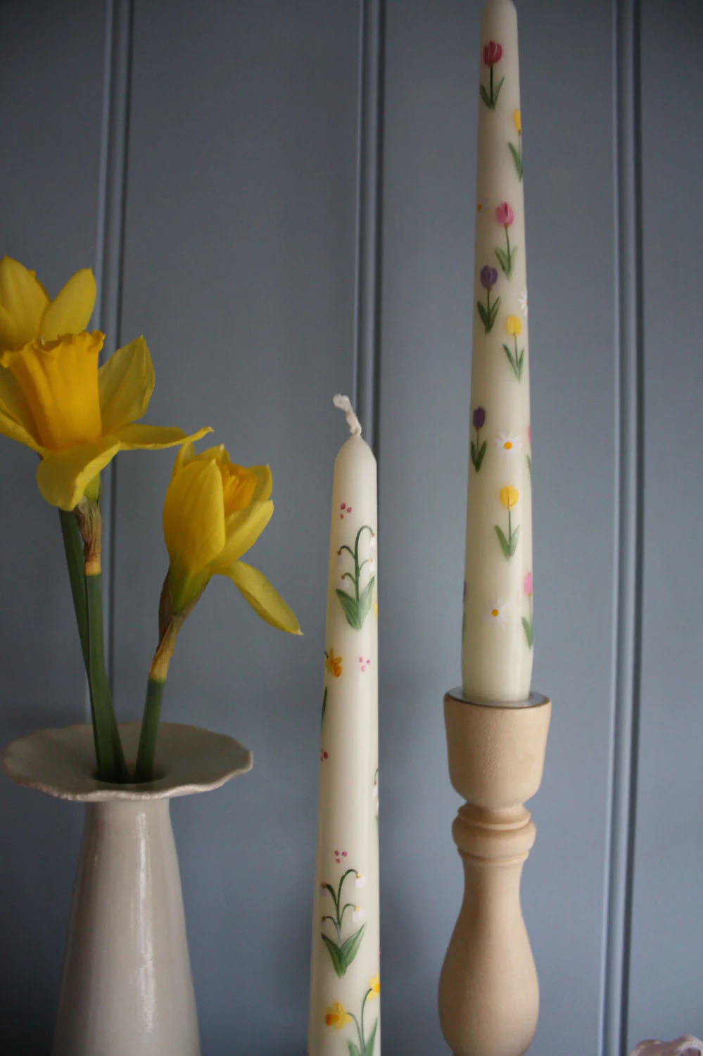Tulips & daisies candle - Image 7