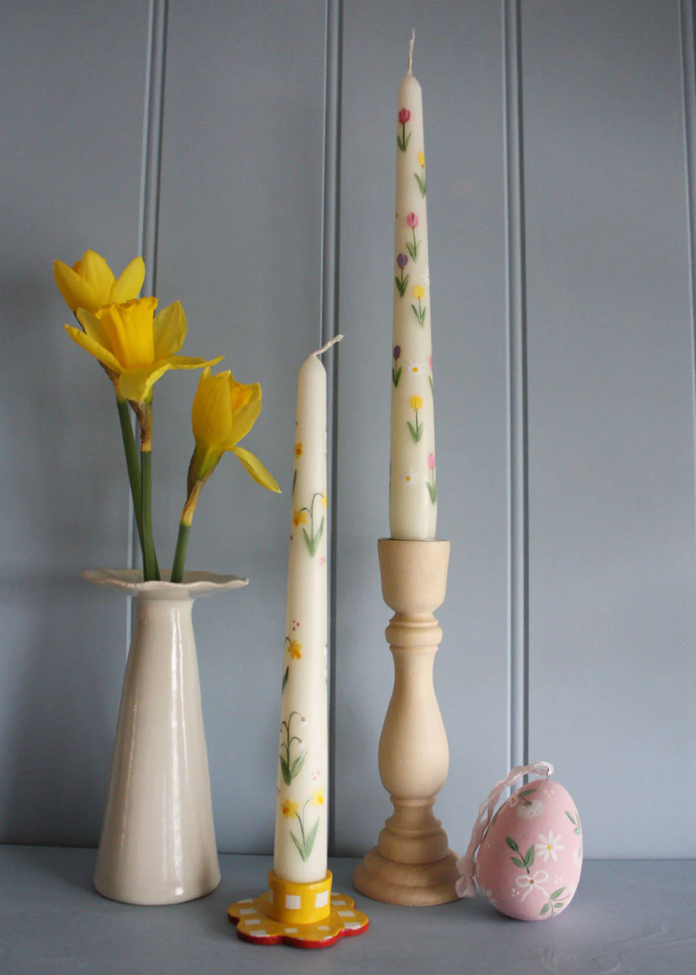 Tulips & daisies candle - Image 8