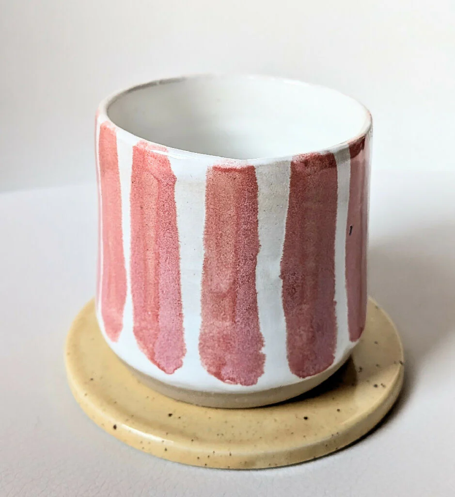 TUMBLER - Moss & Blossom Stripes