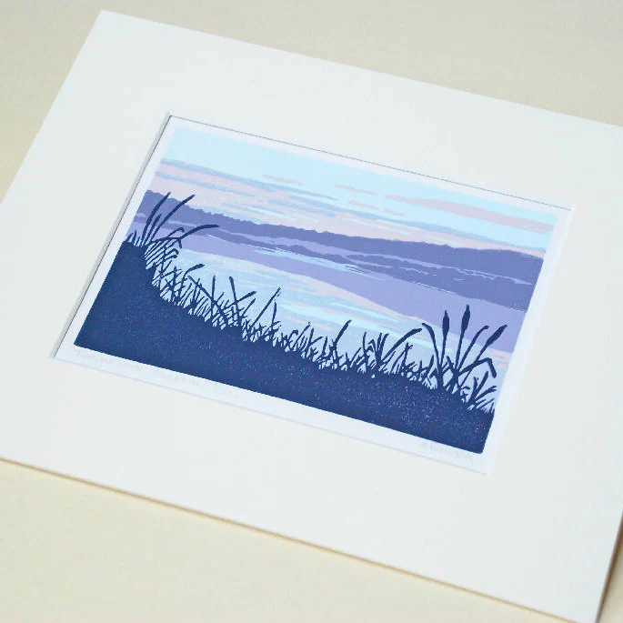 Twilight Walk, Silverdale - Limited Edition - Original Linocut Print - Image 2