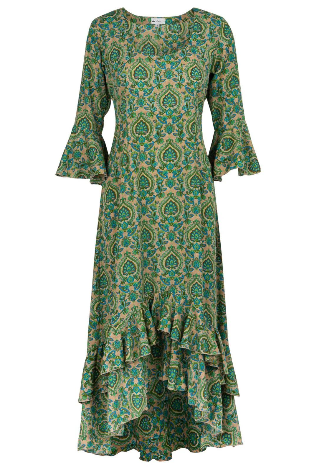 Victoria Midi Dress Green Teardrop - Image 4