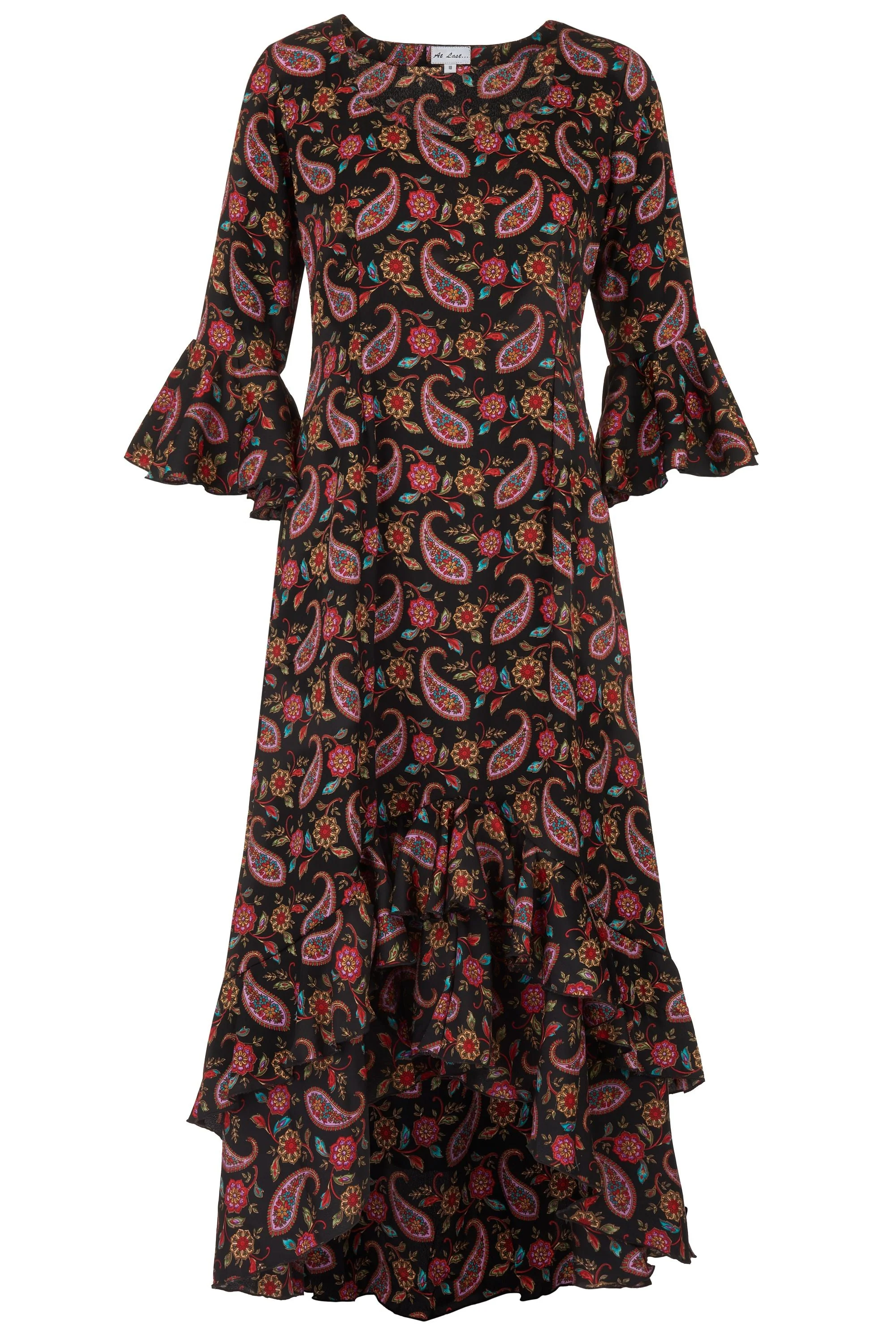 Victoria Midi Dress in Black Teardrop - Image 8