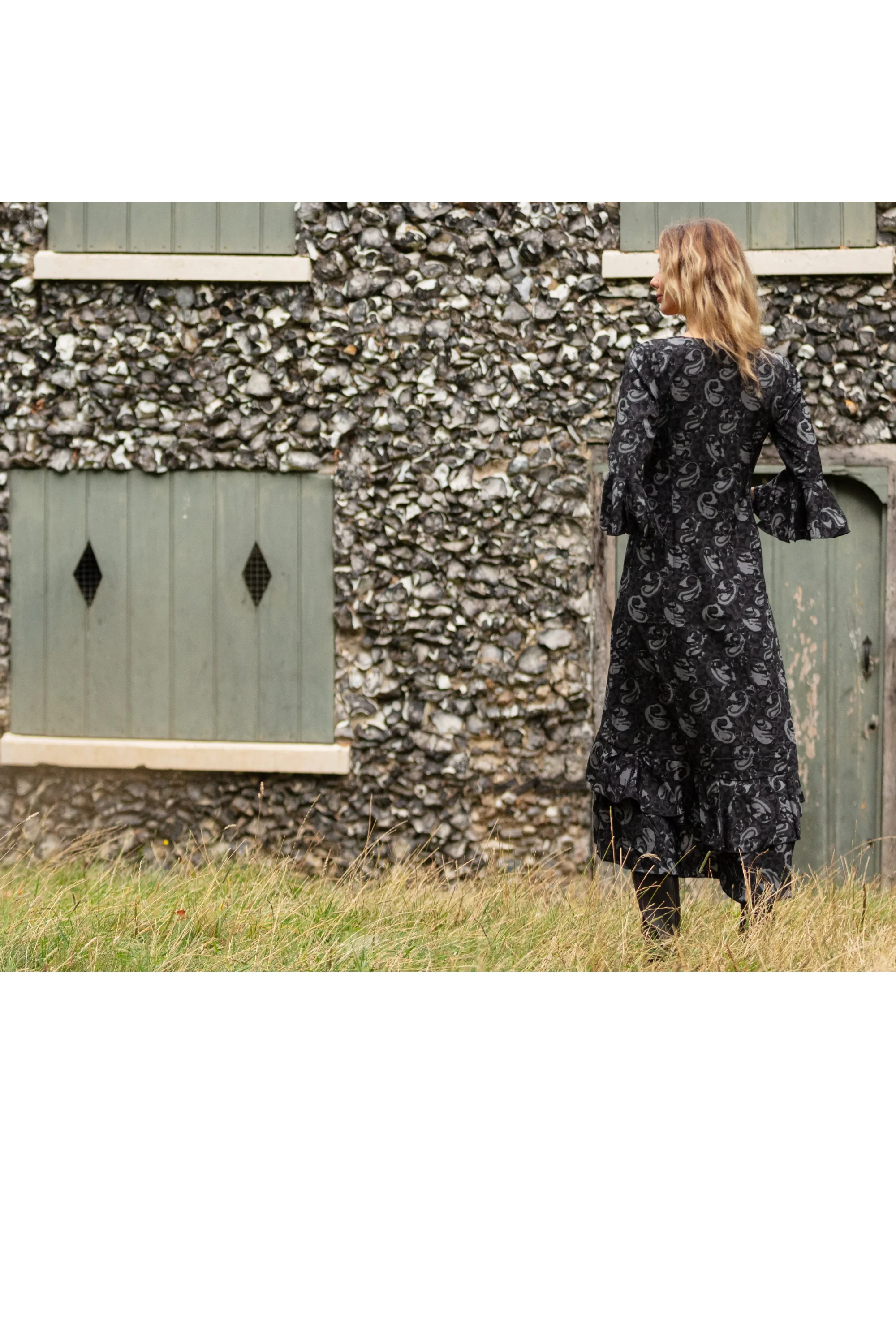 Victoria Midi Dress in Storm Swirl - Image 4