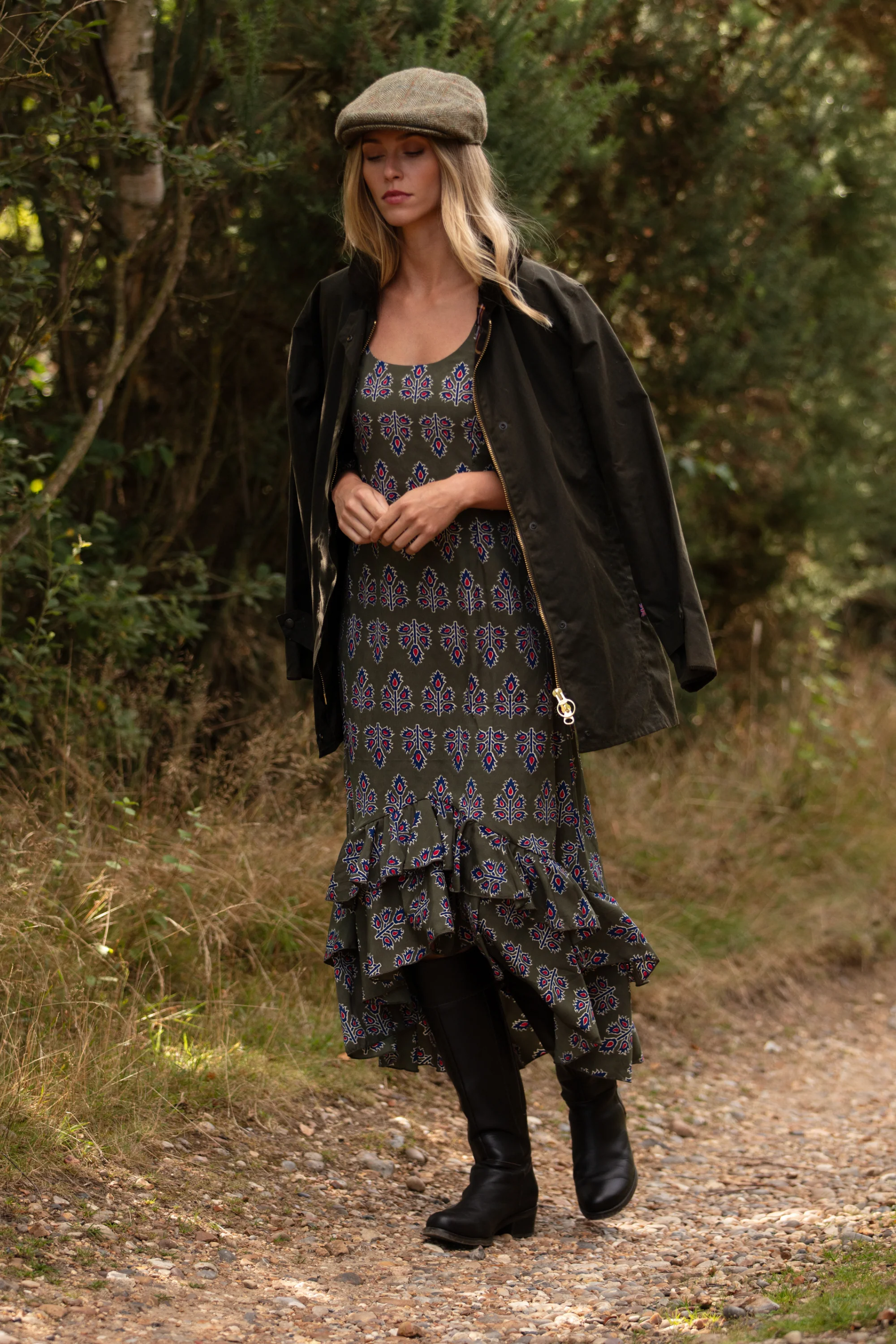 Victoria Midi Dress in Moss - Image 7