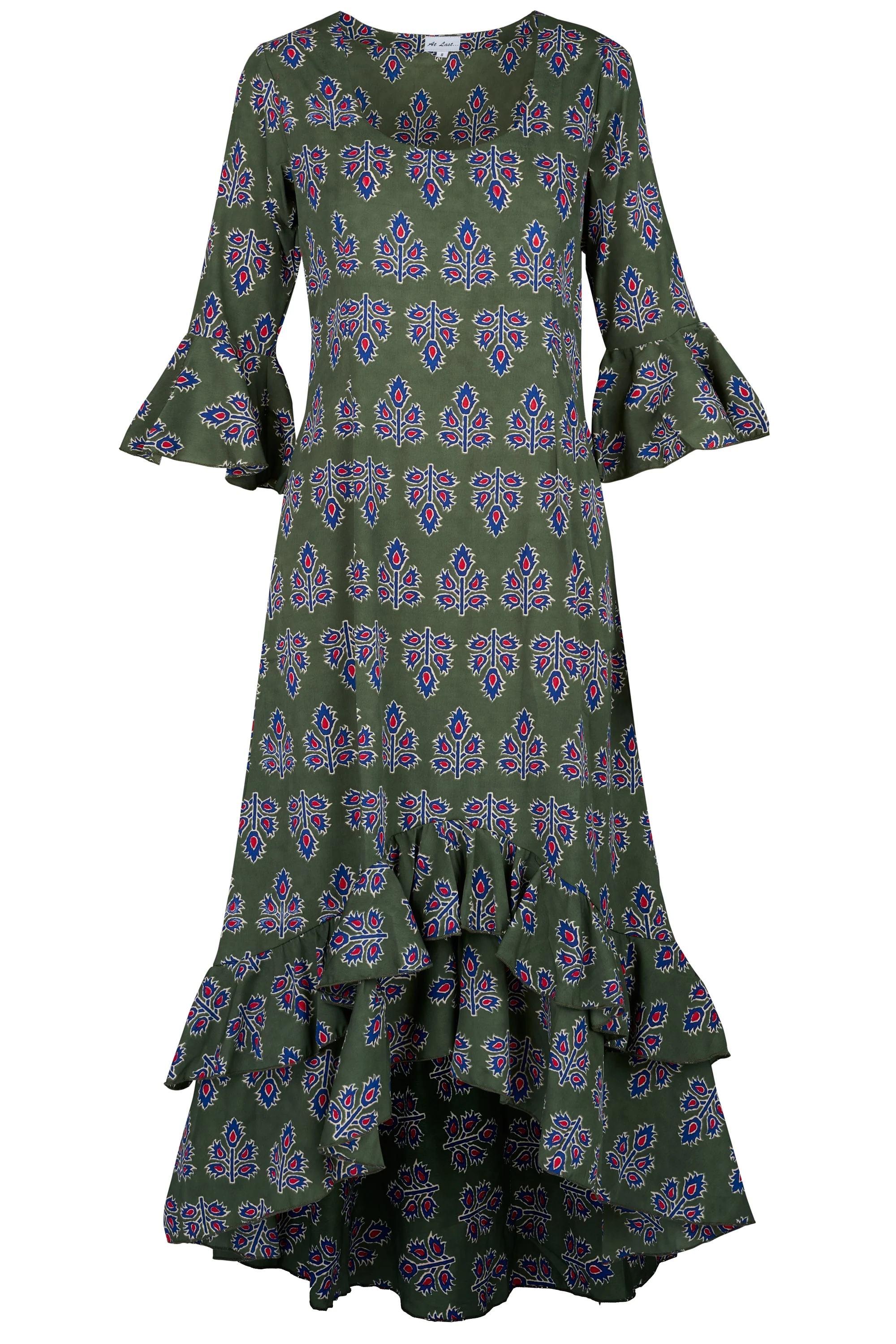 Victoria Midi Dress in Moss - Image 8