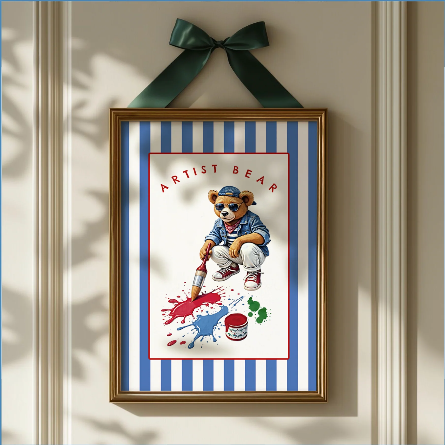 Vintage Bear Print, Artist Bear Illustration - Image 2