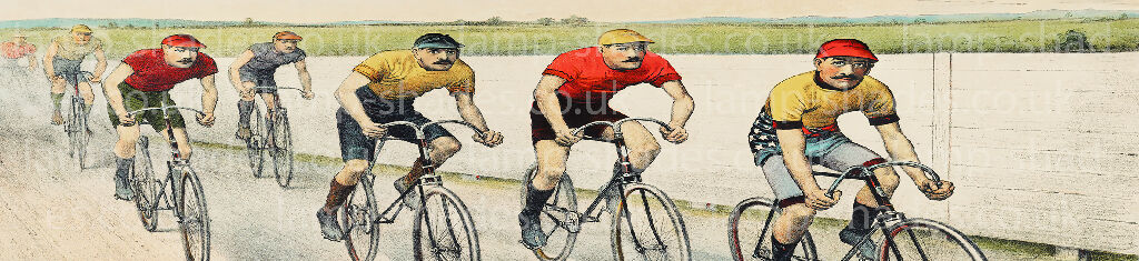Vintage Cycling Fine Art Print Lampshade - Image 3